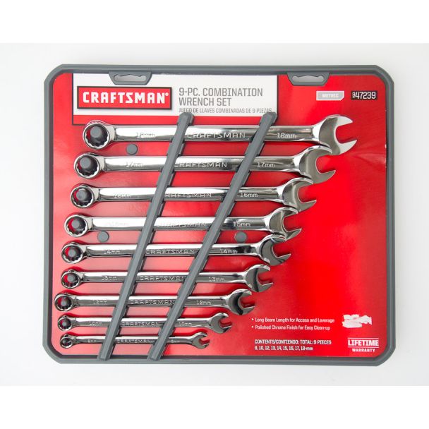 Craftsman 9 Piece Combination Wrench Set Metric 9-47239