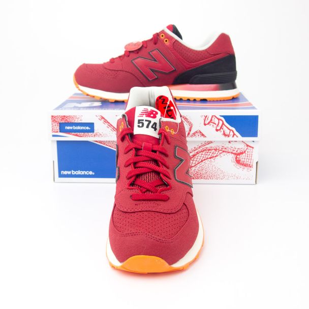 New Balance Men's Gradient 574 Classics Running Shoes ML574RAB in Red 