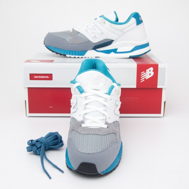 New Balance Men's 530 Bionic Boom Running Shoes M530RTC in White/Steel/Blue Atoll 