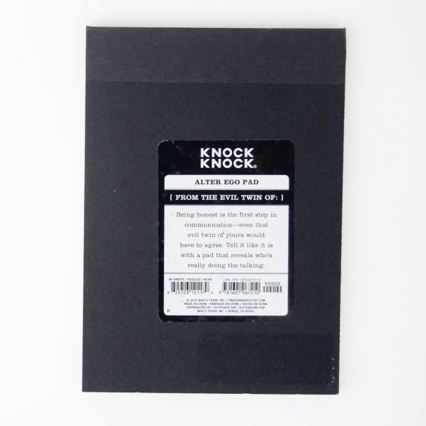 Knock Knock Alter Ego Pad - From the Evil Twin Of: