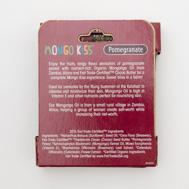 Eco Lips Mongo Kiss Pomegranate Lip Balm .25 oz 