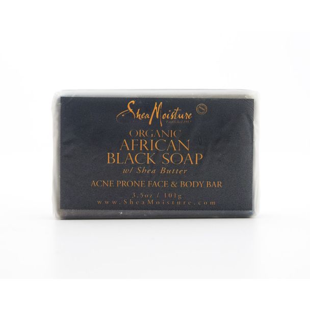Shea Moisture Organic African Black Soap Acne Prone Face & Body Bar 3.5 oz