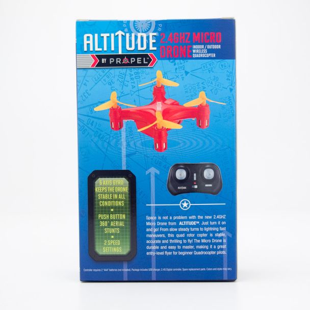 Propel RC Altitude 2.4Ghz Micro Drone Indoor/Outdoor Wireless Quadrocopter - Light Blue with Green