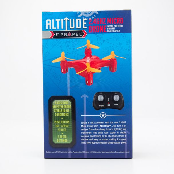 Propel RC Altitude 2.4Ghz Micro Drone Indoor/Outdoor Wireless Quadrocopter - Navy with Light Blue