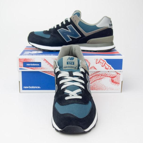 New Balance Men's 574 Classics Running Shoes M574JN in Navy