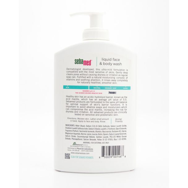SebaMed Liquid Face & Body Wash for Sensitive Skin 13.5 oz