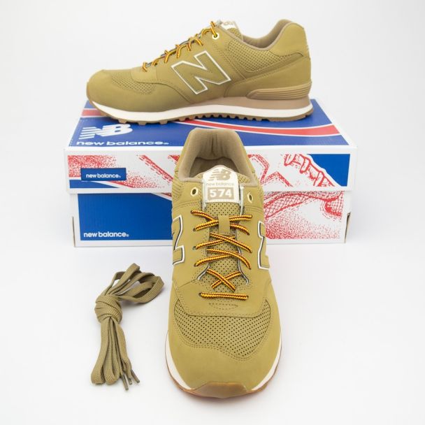 New Balance Men's Outdoor 574 Classics Running Shoes ML574HRF in Linseed
