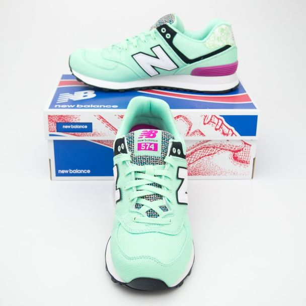 New Balance Women's Art School 574 Classics Running Shoes WL574ASE in Agave Green