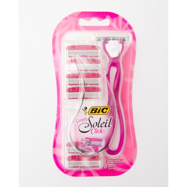 Bic Simply Soleil Click 3 Blade Razor with 6 Cartridges