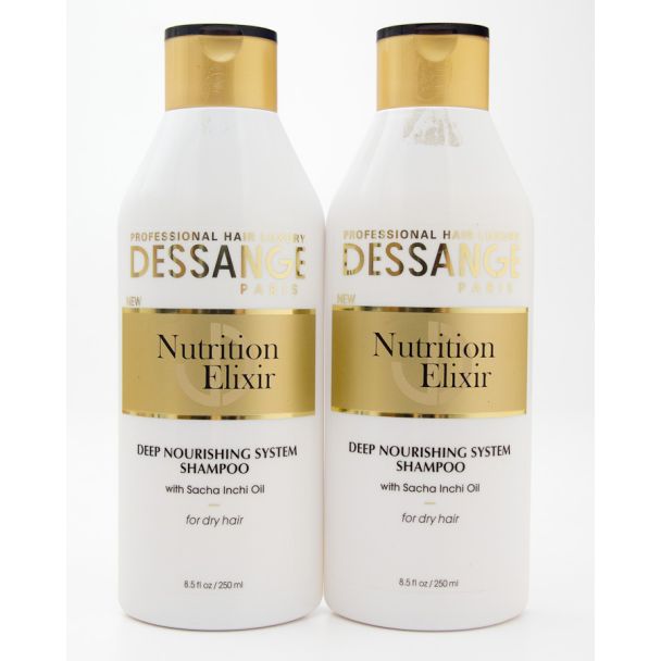 Dessange Nutrition Elixir Deep Nourishing System Shampoo 2 x 8.5 fl oz Bottles