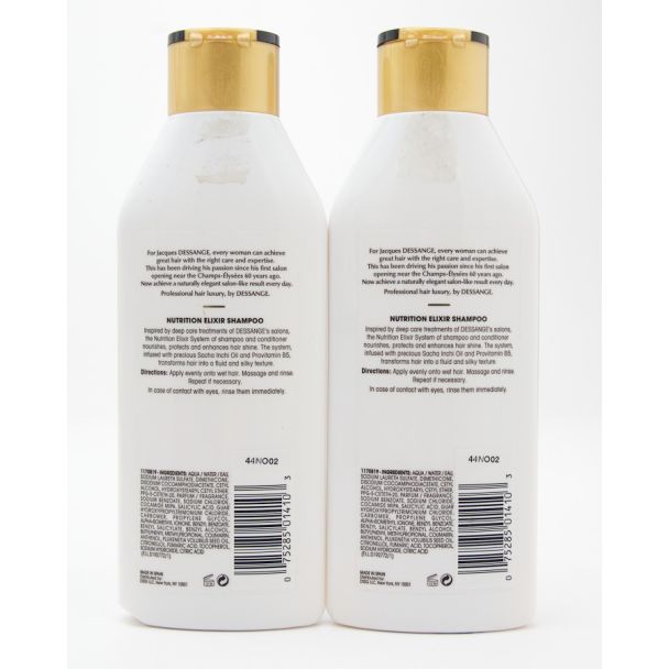 Dessange Nutrition Elixir Deep Nourishing System Shampoo 2 x 8.5 fl oz Bottles