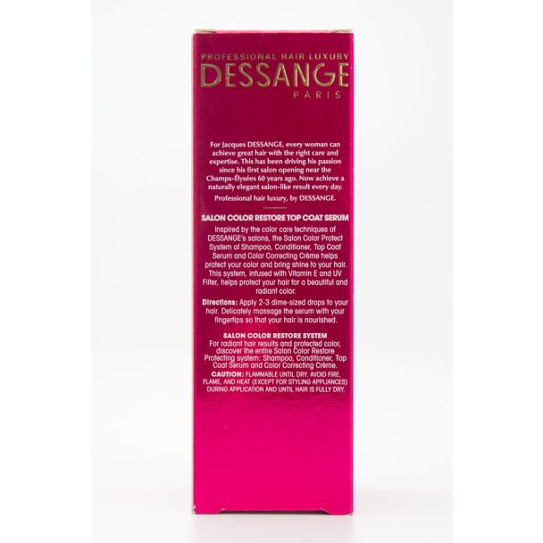 Dessange Salon Color Restore Color Protect System Top Coat Serum Leave-In Treatment 3.4 fl oz