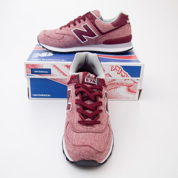 New Balance Men's Textile 574 Classics Running Shoes ML574TXG in Mercury Red