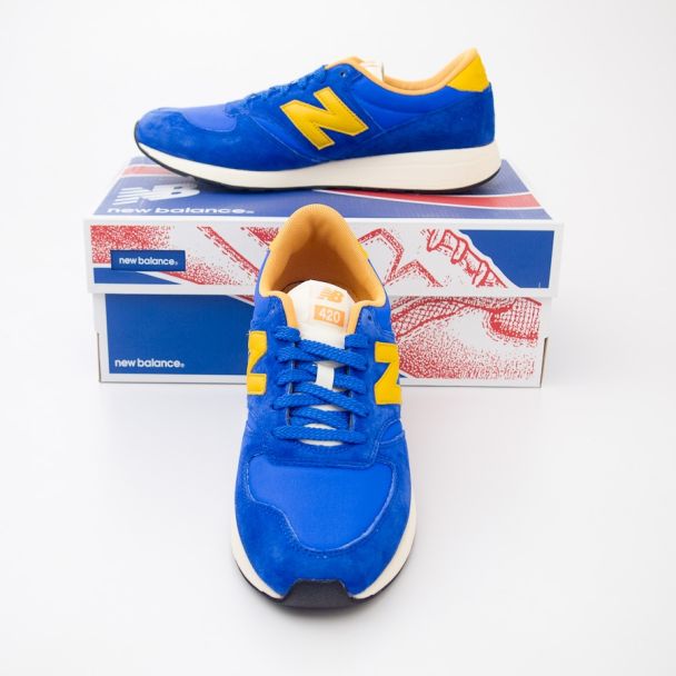 New Balance Men's Re-Engineered Suede 420 Running Shoes MRL420SV in Blue