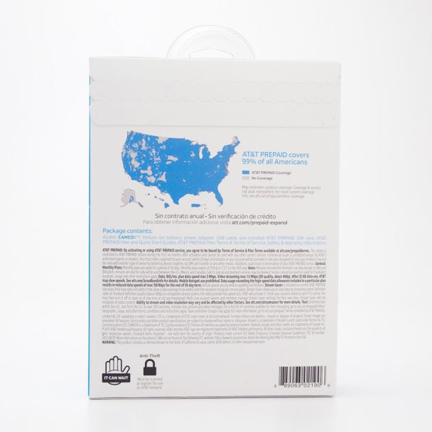 AT&T Prepaid Alcatel Cameox 16GB in Arctic White