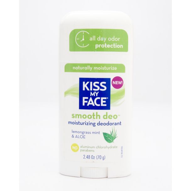 Kiss My Face Smooth Deo Moisturizing Deodorant Lemongrass Mint & Aloe 2.48 oz