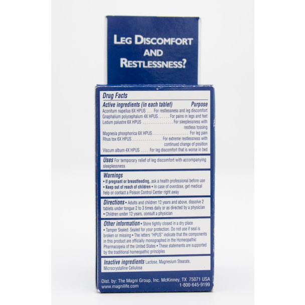 Magnilife Relaxing Legs Pain Reliever Nighttime Sleep Aid 125 Dissolving Tablets