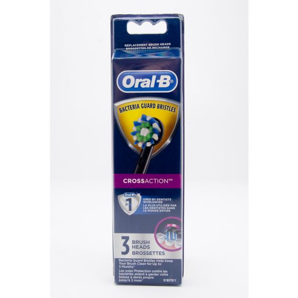 Oral-B Bacteria Guard Bristles CrossAction 3 Brush Heads