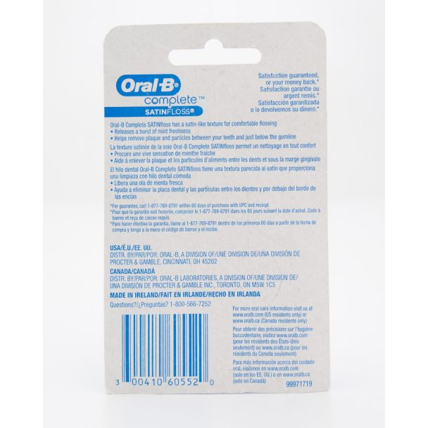 Oral-B Complete SatinFloss - Mint 50m (54.6 yd)