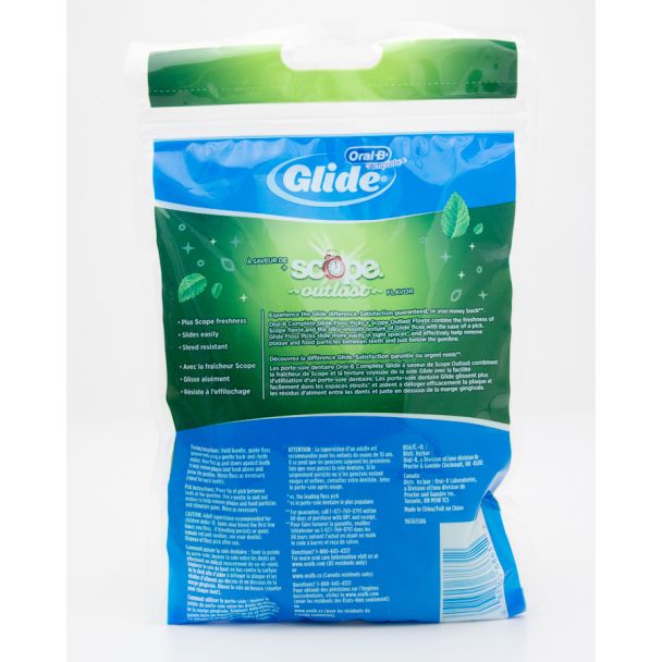 Oral-B Complete Glide Scope Outlast Flavor Floss Picks 75 Floss Picks