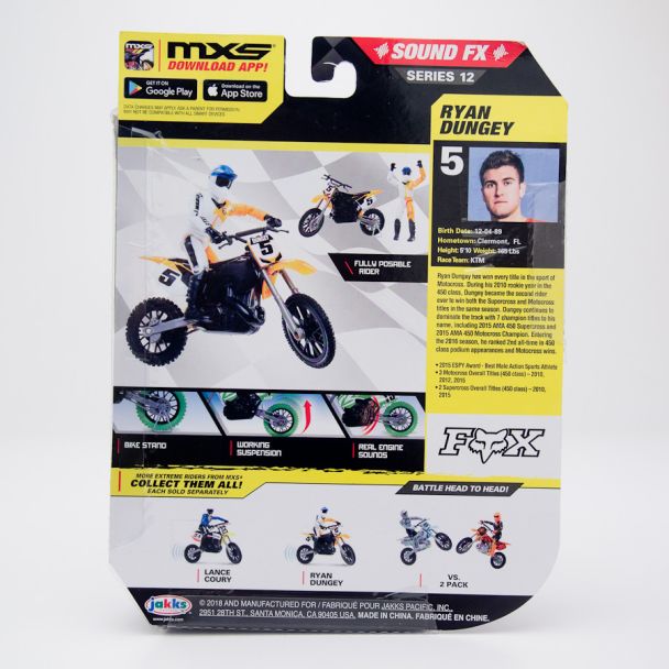 MXS Motocross Sound FX Bike & Rider Series 12 Ryan Dungey #5 by JAKKS Pacific