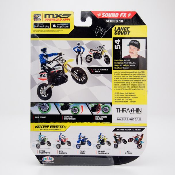 MXS Motocross Sound FX Bike & Rider Series 10 Lance Coury #54 by JAKKS Pacific