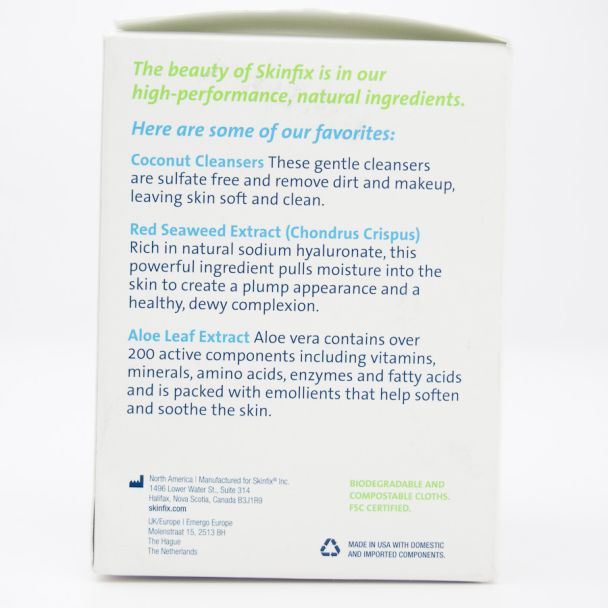 Skinfix Face Cleansing Cloths 20 Individually Wrapped Cloths