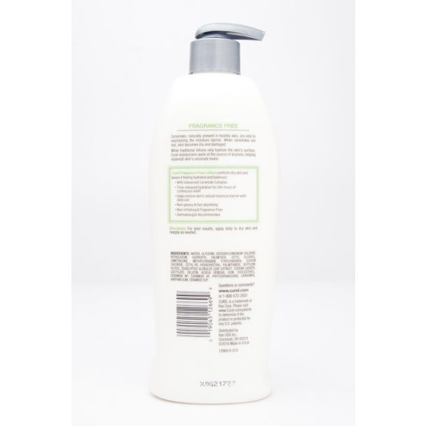 Curel Fragrance Free Comforting Lotion for Dry, Sensitive Skin 16.25 fl oz