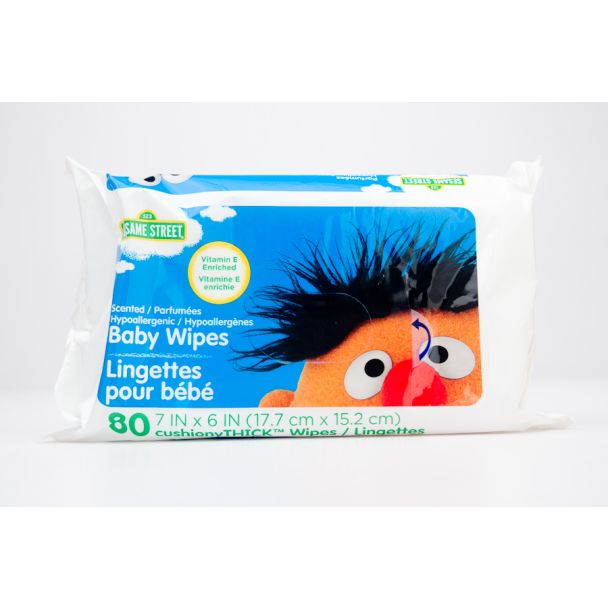Sesame Street Scented Hypoallergenic Baby Wipes 80 7in x 6in Wipes