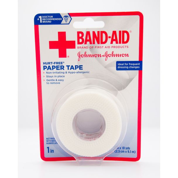Band-Aid Hurt-Free Paper Tape 1 in x 10 yd
