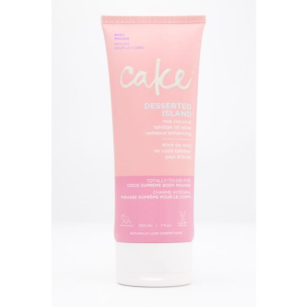 Cake Desserted Island Raw Coconut Tahitian Oil Elixir Radiance Enhancing Body Mousse 7 fl oz (200 mL)