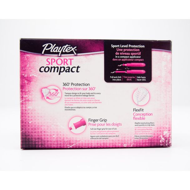 Playtex Sport Compact Unscented 18 Regular & 18 Super Tampons