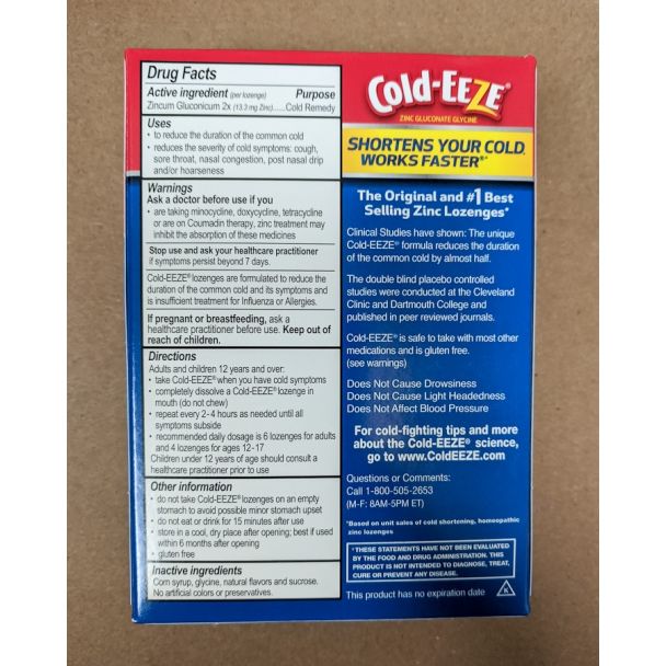 Cold-Eeze Homeopathic Zinc Cherry 18 Lozenges