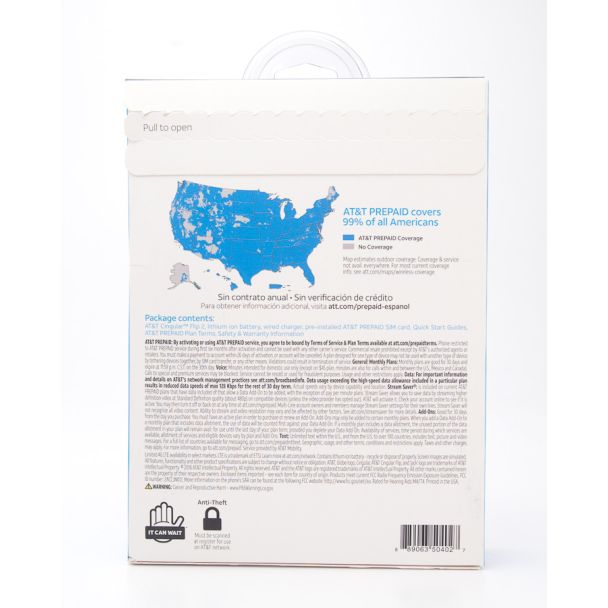 AT&T Prepaid Cingular Flip 2 4GB Gray Prepaid Flip Phone