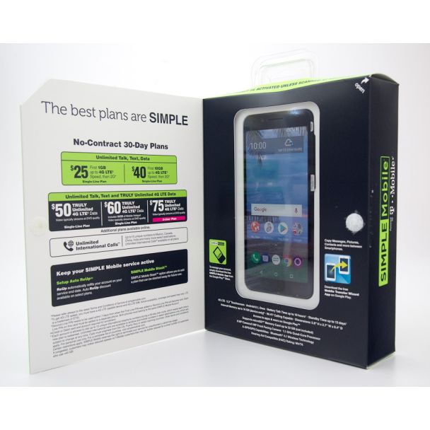 Simple Mobile by T-Mobile Alcatel TCL LX Prepaid Smartphone