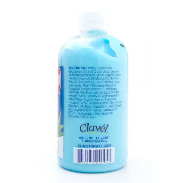 Blue Stop Max Massage Gel for Body Aches 8 fl oz