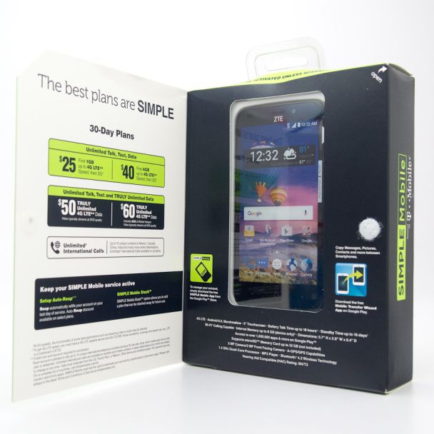 Simple Mobile by T-Mobile ZTE ZFIVE 2 LTE Prepaid Smartphone