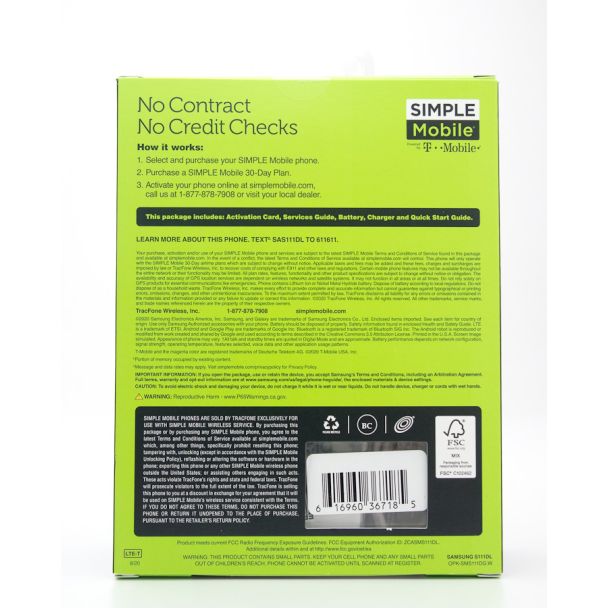 Simple Mobile by T-Mobile Samsung Galaxy A01 Prepaid Smartphone