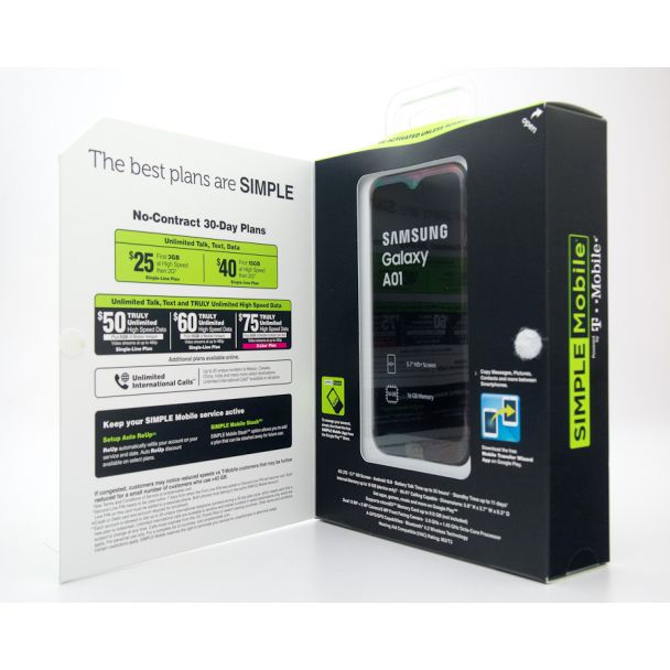 Simple Mobile by T-Mobile Samsung Galaxy A01 Prepaid Smartphone