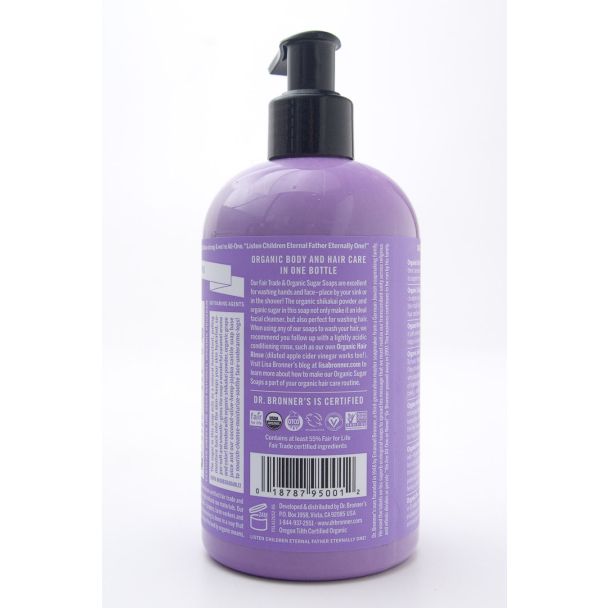 Dr. Bronner's 4-In-1 Lavender Organic Sugar Soap 12 fl oz