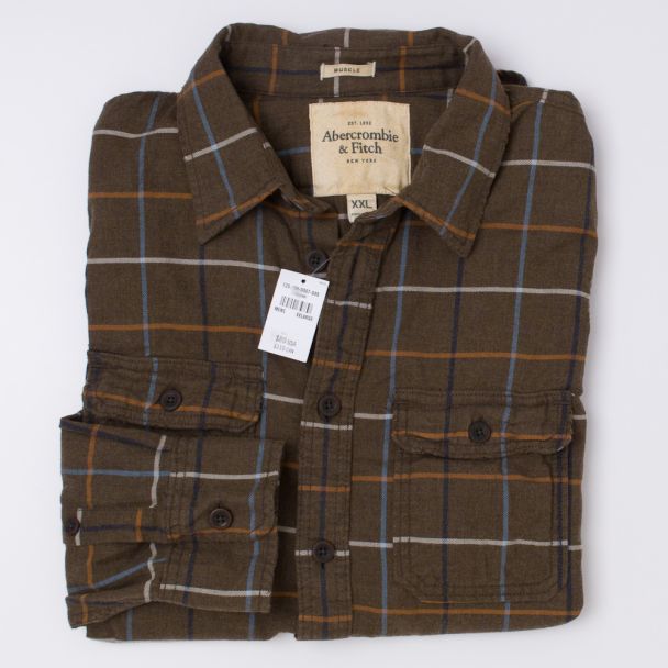 Abercrombie & Fitch Check Flannel Shirt Men's 2XL - XXLarge