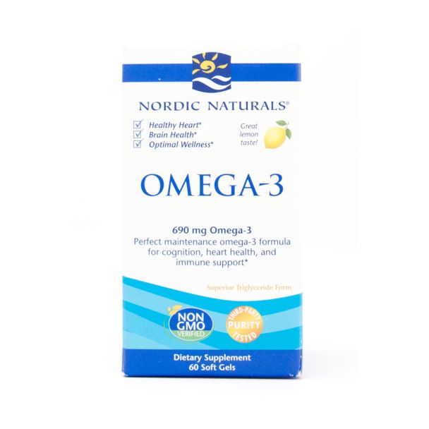 Nordic Naturals Omega-3 690mg Omega-3 Dietary Supplement 60 Softgels