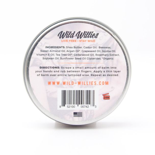 Wild Willies Tattoo Butter Premium Tattoo Balm 2 oz
