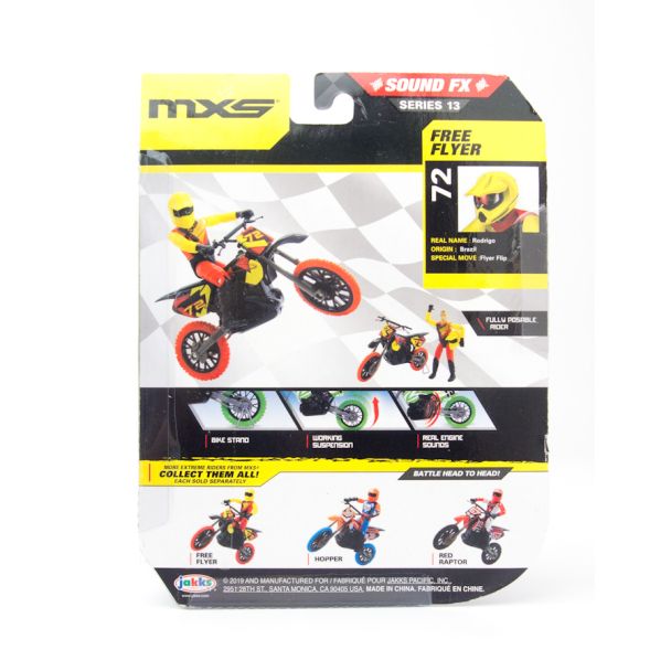 MXS Motocross Sound FX Bike & Rider Series 13 Free Flyer #72 by JAKKS Pacific