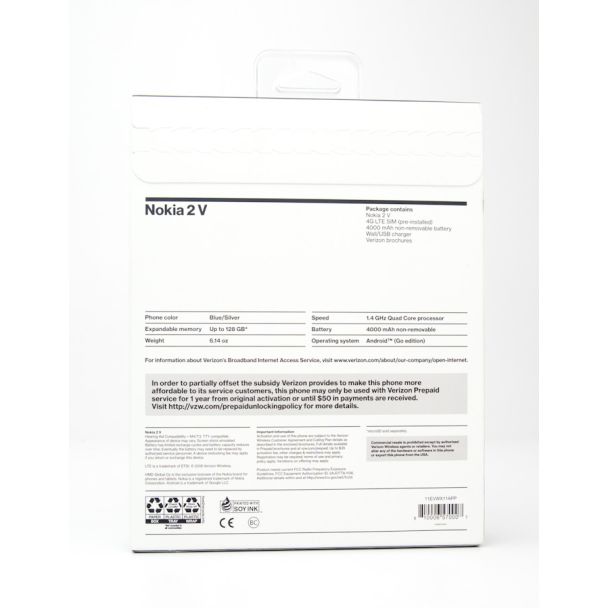 Verizon Prepaid by T-Mobile Nokia 2 V Smartphone