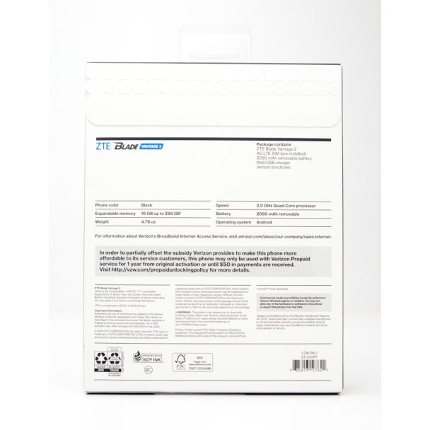 Verizon Prepaid by T-Mobile ZTE Blade Vantage 2 Smartphone