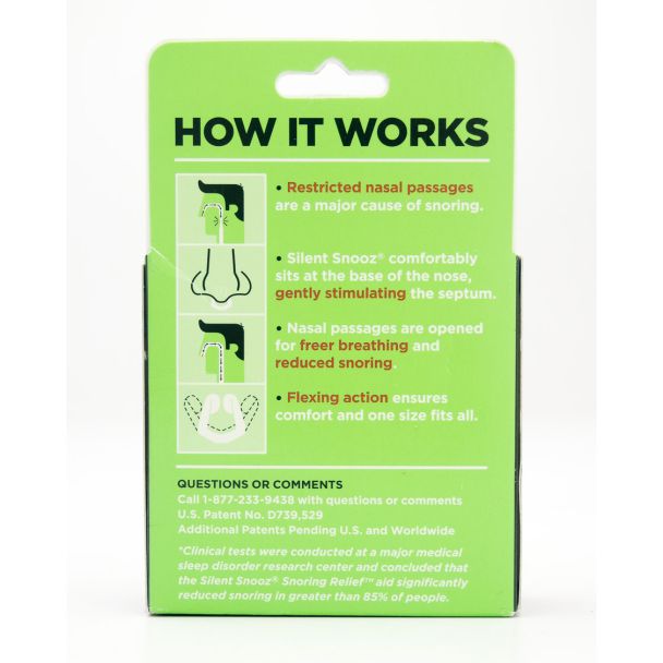 Silent Snooz Eucalyptus Nasal Dilator Snoring Aid