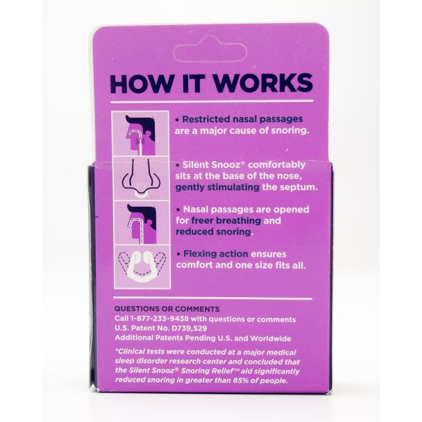 Silent Snooz Lavender Nasal Dilator Snoring Aid