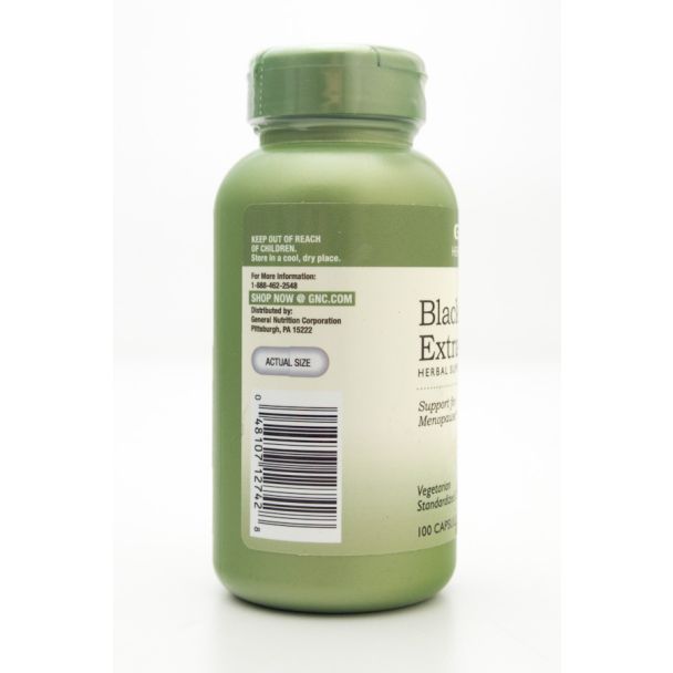 GNC Herbal Plus Black Cohosh Extract 40mg Herbal Supplement 100 Capsules