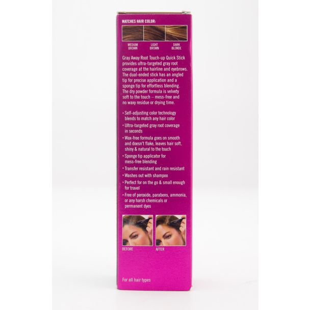 EVERPRO Beauty Gray Away Root Touch-Up Quick Stick Light Brown net wt 0.10 oz